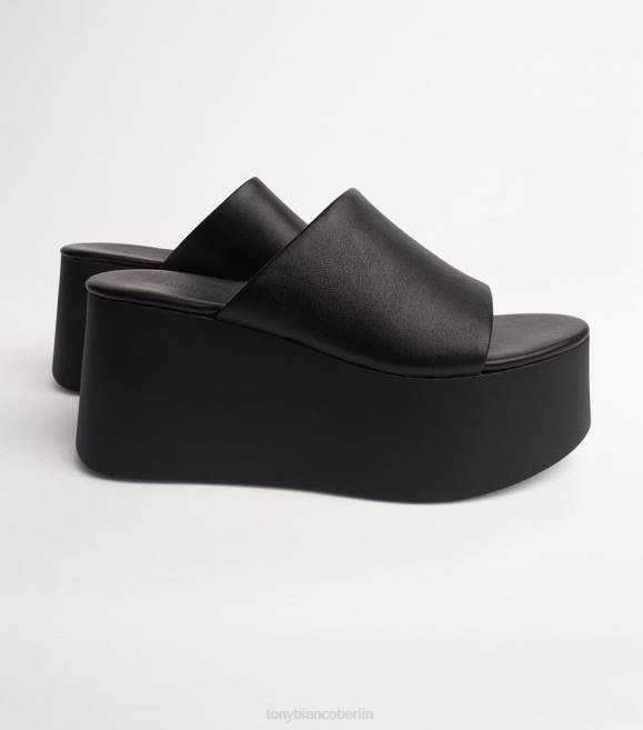 Plateau-Absätze| de Tony Bianco Frauen Tegan-Wedges schwarzes Schafsnappa 46243